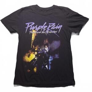 Purple Rain Prince The Revolution Short Sleeve Shirt Black No Tags Size Small